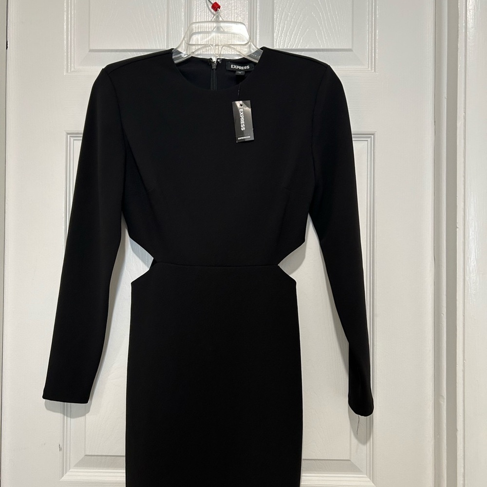 Elegant Black Long Sleeve Dress